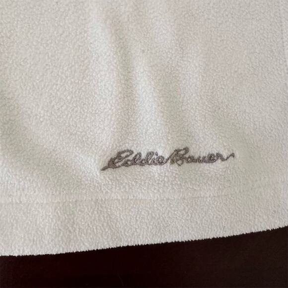 EDDIE BAUER Women’s First Ascent Polartec Jacket 1/4 Zip White Pullover Size Med - Picture 8 of 11